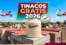 ¡Abren Registro! Tinacos Gratis Bienestar: Requisitos, Documentos y Paso a Paso 12 Tinaco de agua sobre la azotea de una vivienda con anuncio sobre el registro y requisitos para obtener tinacos gratis en México.