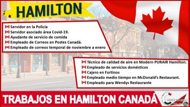 Trabajos en Hamilton Canadá 2022-2023