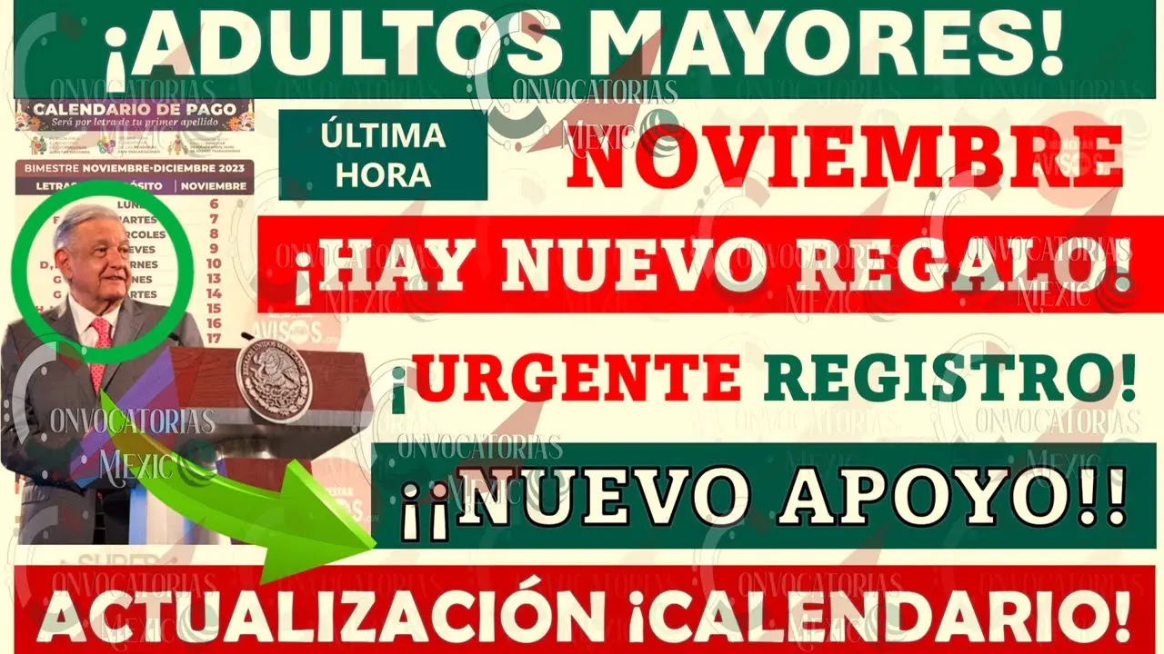💸🎉  😱💥 ¡GRAN NOTICIA  DE ÚLTIMO MOMENTO! el Calendario de Pagos BIENESTAR DOBLE FECHA EN NOVIEMBRE
