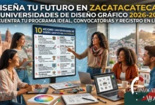 10 Universidades para estudiar Diseño Gráfico en Zacatecas 12 Jóvenes estudiantes de diseño gráfico reunidos trabajando en una mesa con laptops y tabletas digitales, mientras analizan una pantalla con el listado de las 10 mejores universidades para estudiar Diseño Gráfico en Zacatecas.