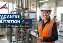 Ingeniera industrial con casco y chaleco de seguridad sosteniendo una tableta digital en planta de Trouw Nutrition México para las vacantes de empleo 2026.