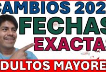 Manos de un adulto mayor sosteniendo una tarjeta del Banco del Bienestar con franja morada y señalando la fecha de caducidad.