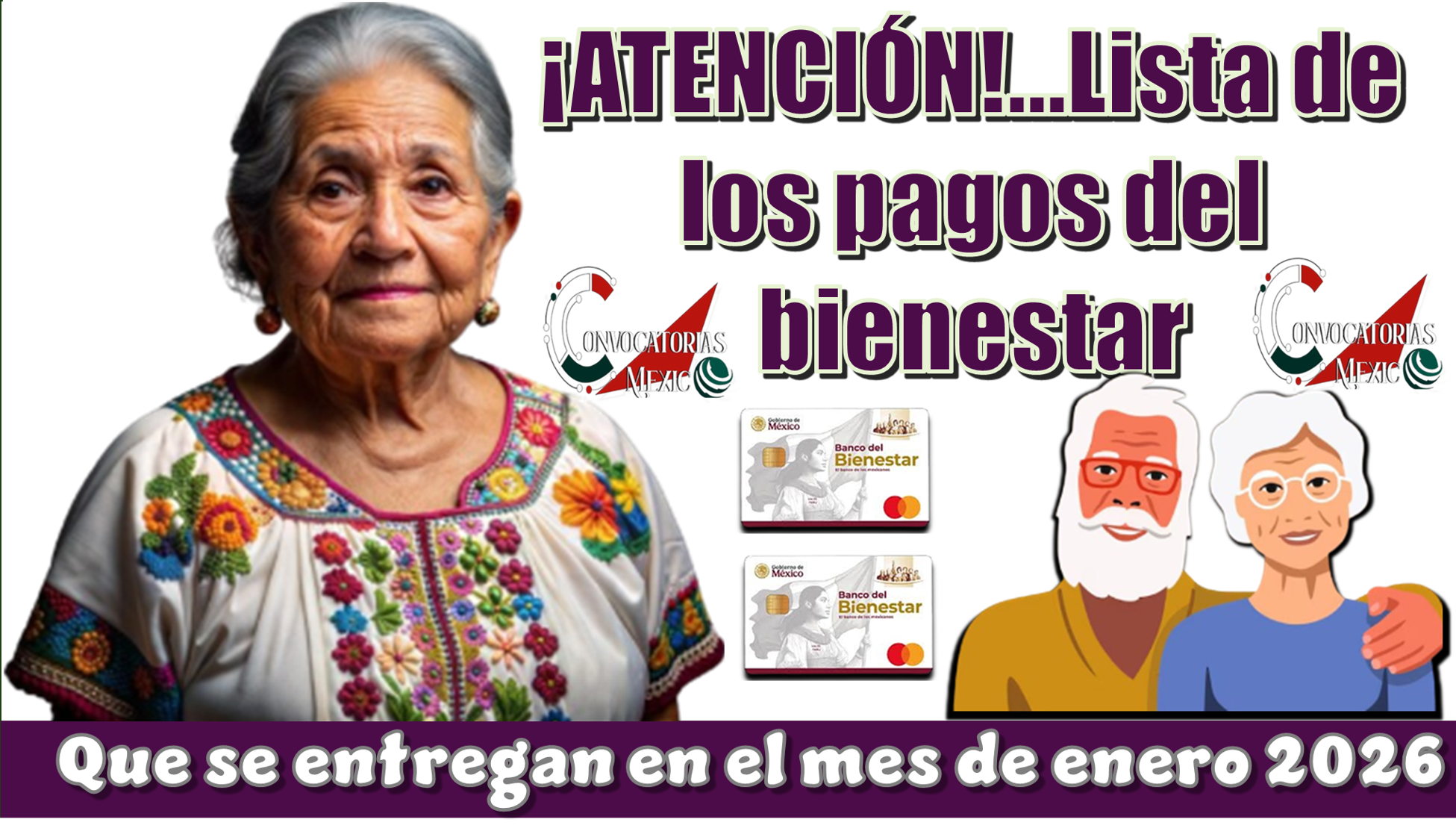 ¡ATENCIÓN!...Lista de los pagos del bienestar que se entregan en el mes de enero 2026