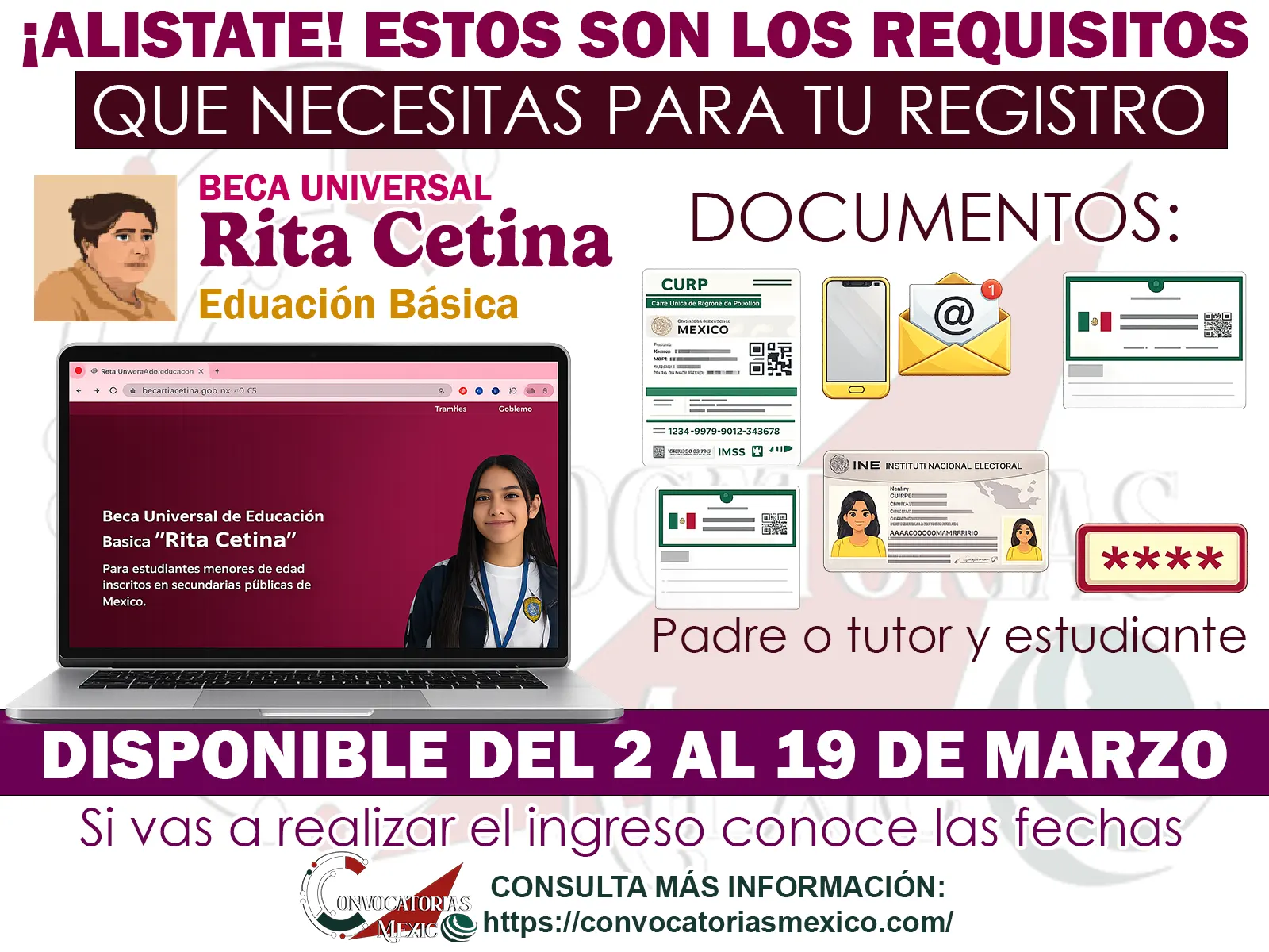 ¡Alístate! Estos son los documentos que requieres para poder postularte a la Beca Rita Cetina Primaria