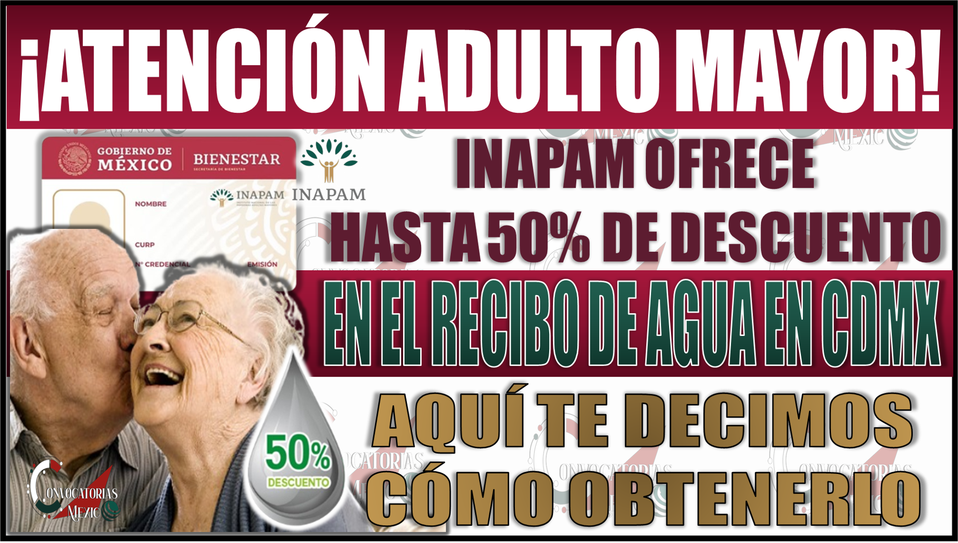 ¡Aprovecha! INAPAM ofrece hasta 50% de descuento en el recibo de agua para adultos mayores en CDMX: aquí te decimos cómo obtenerlo