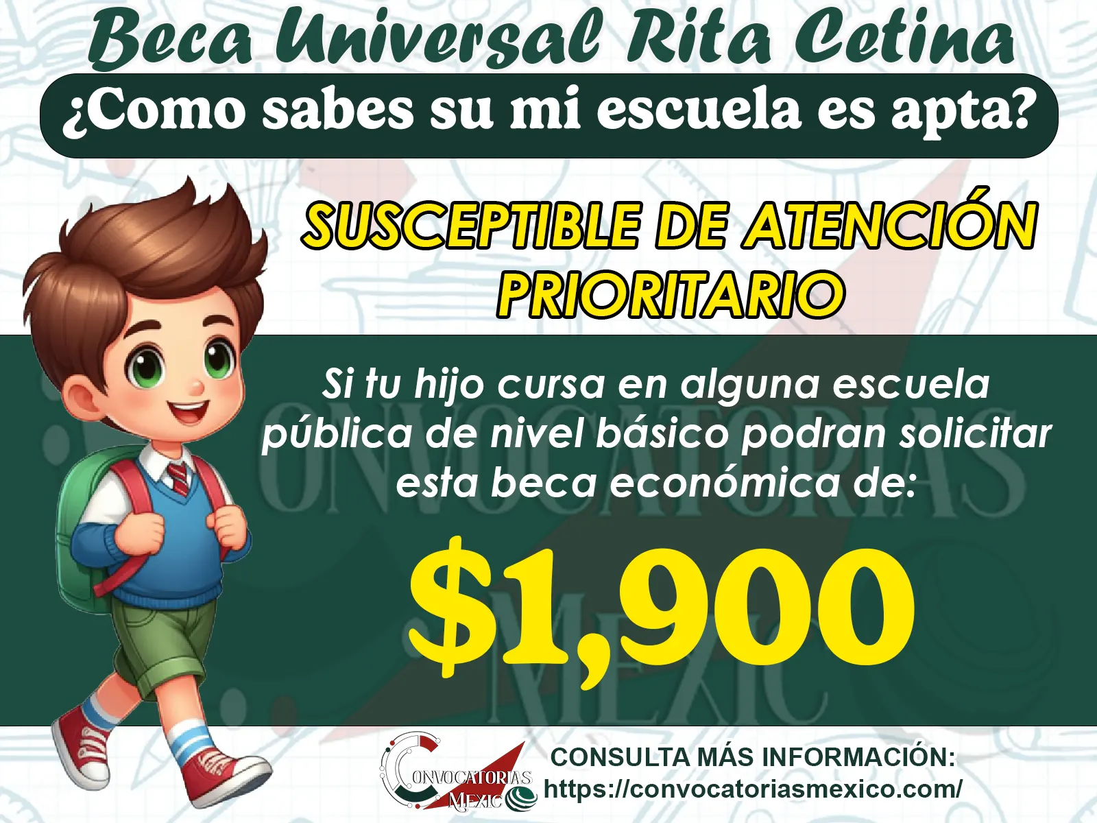¡Así puedes consultar si tu institución califica para recibir la beca económica de 1 mil 900 pesos!