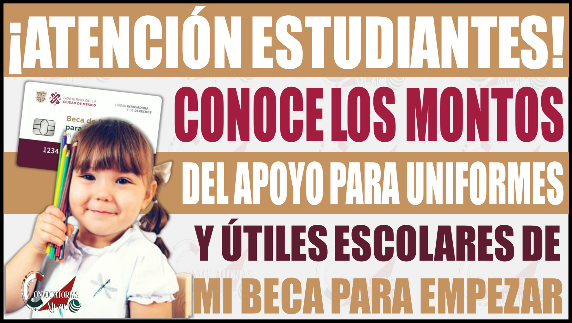 ¡Atención! Estos son los montos del apoyo para Uniformes y Útiles Escolares con Mi Beca para Empezar