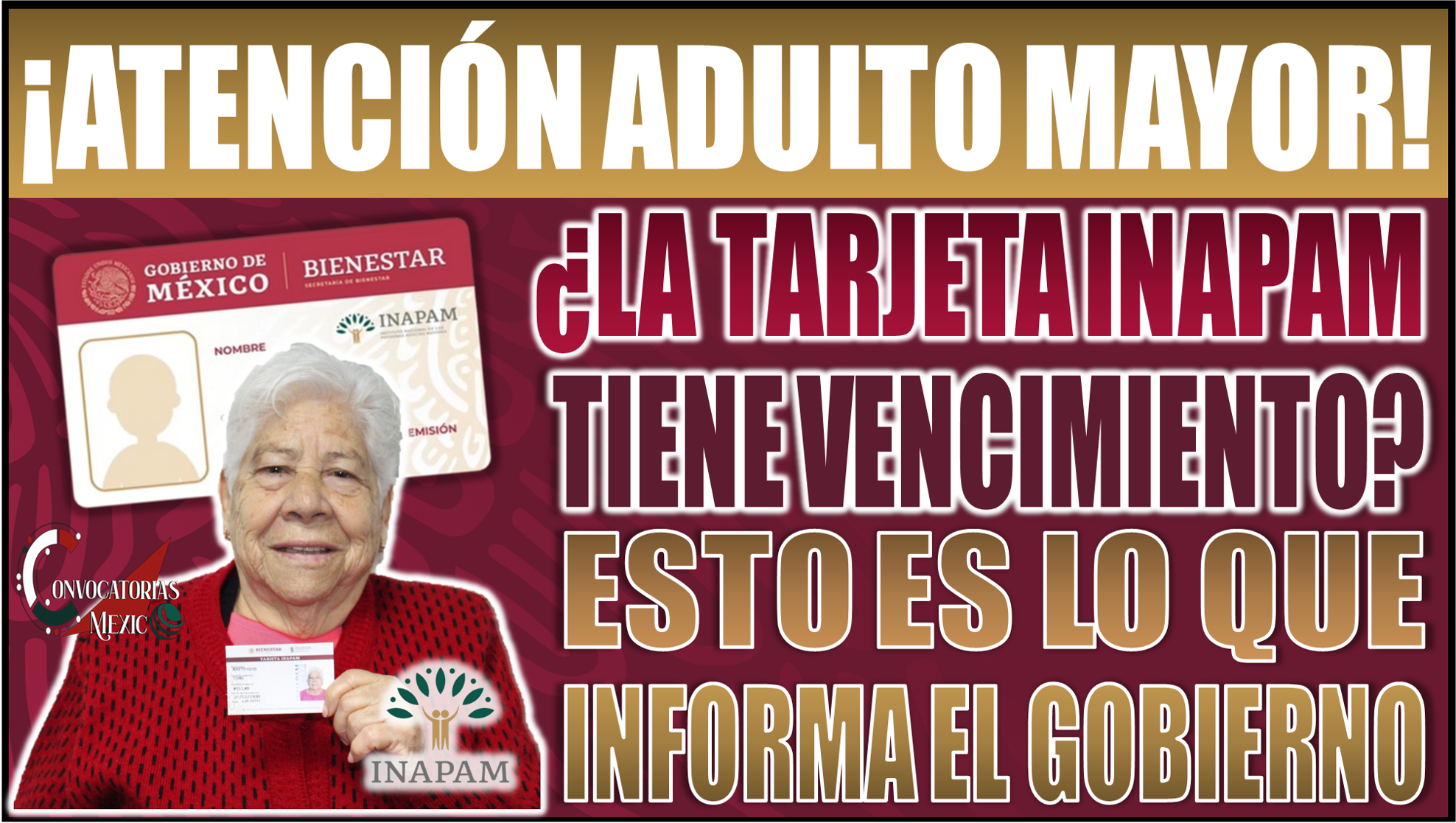 ¡Atención adultos mayores! ¿La tarjeta del INAPAM tiene vencimiento? Esto informa el Gobierno de México