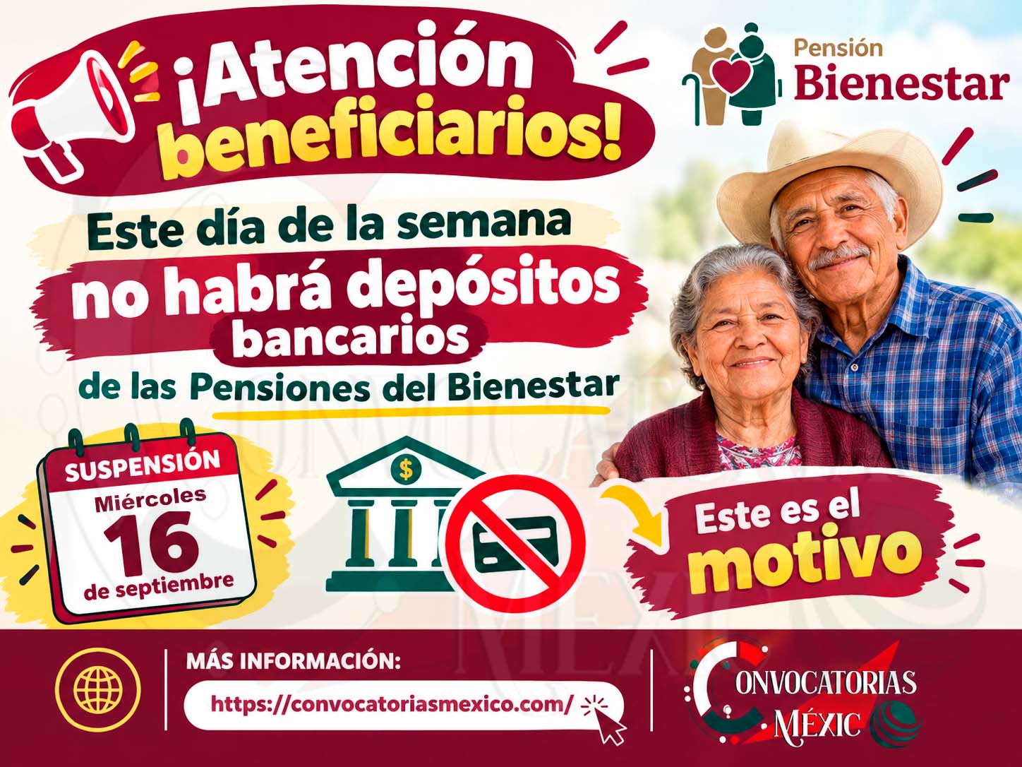 ¡Atención beneficiarios! Este día de la semana no habrá depósitos bancarios de las Pensiones del Bienestar: Este es el motivo