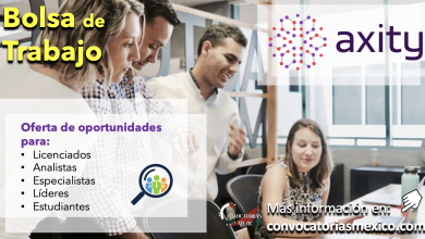 ¡Aumenta tus posibilidades! Consulta la bolsa de trabajo de “Axity” y forma parte de una gran empresa líder en el sector