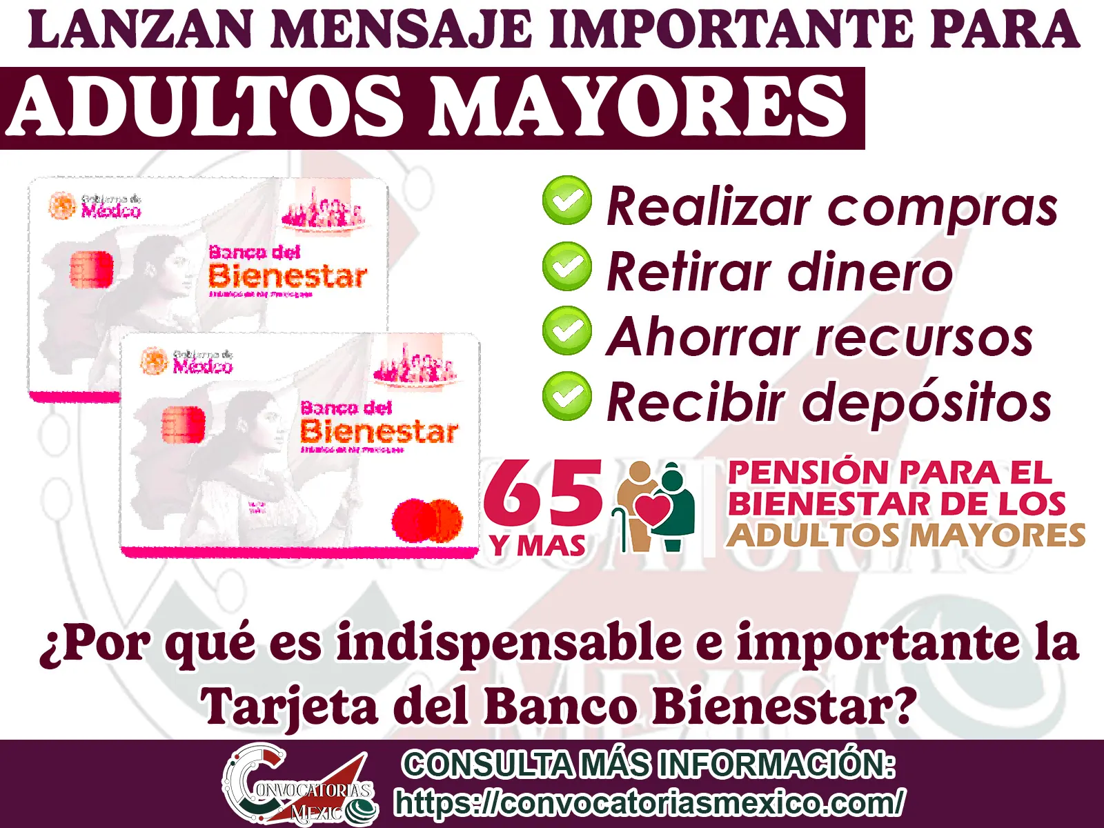 ¡Aviso importante! Lanzan mensaje importante para todos los Adultos Mayores sobre el uso de tu Tarjeta del Banco Bienestar