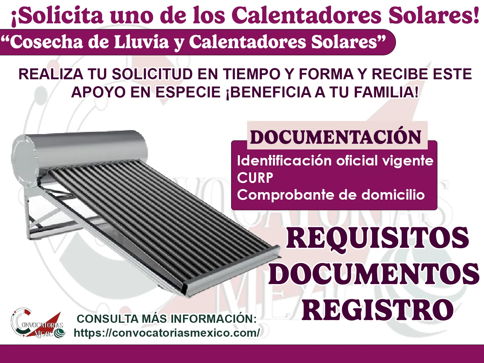¡Buenas noticias! Entrega calentadores solares gratuitos en 2025: requisitos y cómo registrarte!