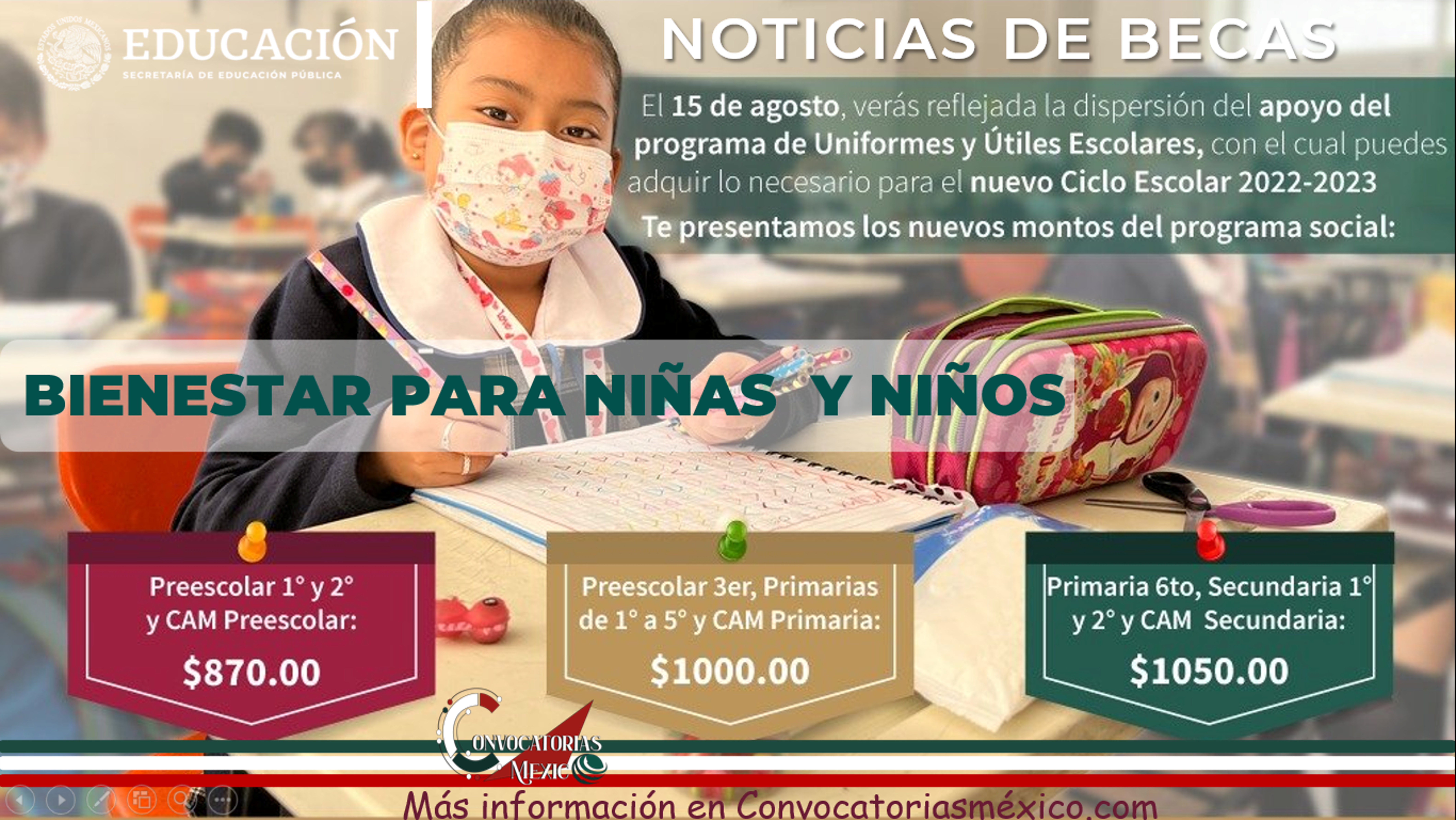 Apoyo del programa de Uniformes y Útiles Escolares 15 de AGOSTO ¡CONFIRMADO! 