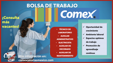 ¡CONOCE LA BOLSA DE TRABAJO DE COMEX! Ingresa y envía tu solicitud en línea