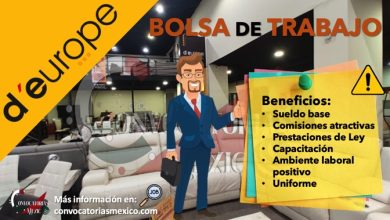 ¡CONSIGUE EMPLEO! CONSULTA LAS OFERTAS DE EMPLEO DE D’EUROPE
