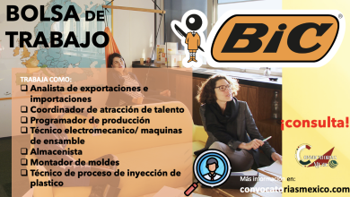 ¡CONSIGUE EMPLEO! REVISA LA BOLSA DE TRABAJO DE “BIC” Y ÚNETE A SU EQUIPO
