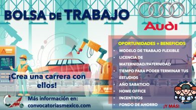 ¡CONSULTA AHORA! NO TE QUEDES SIN UNA OPORTUNIDAD Y CONSULTA LA BOLSA DE EMPLEO DE “AUDI”