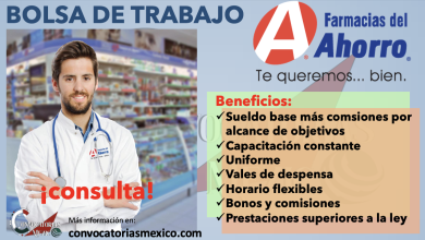 ¡CONSULTA LAS VACANTES DISPONIBLES DE FARMACIAS DEL AHORRO! ¡SUELDOS DE HASTA $17,000.00!