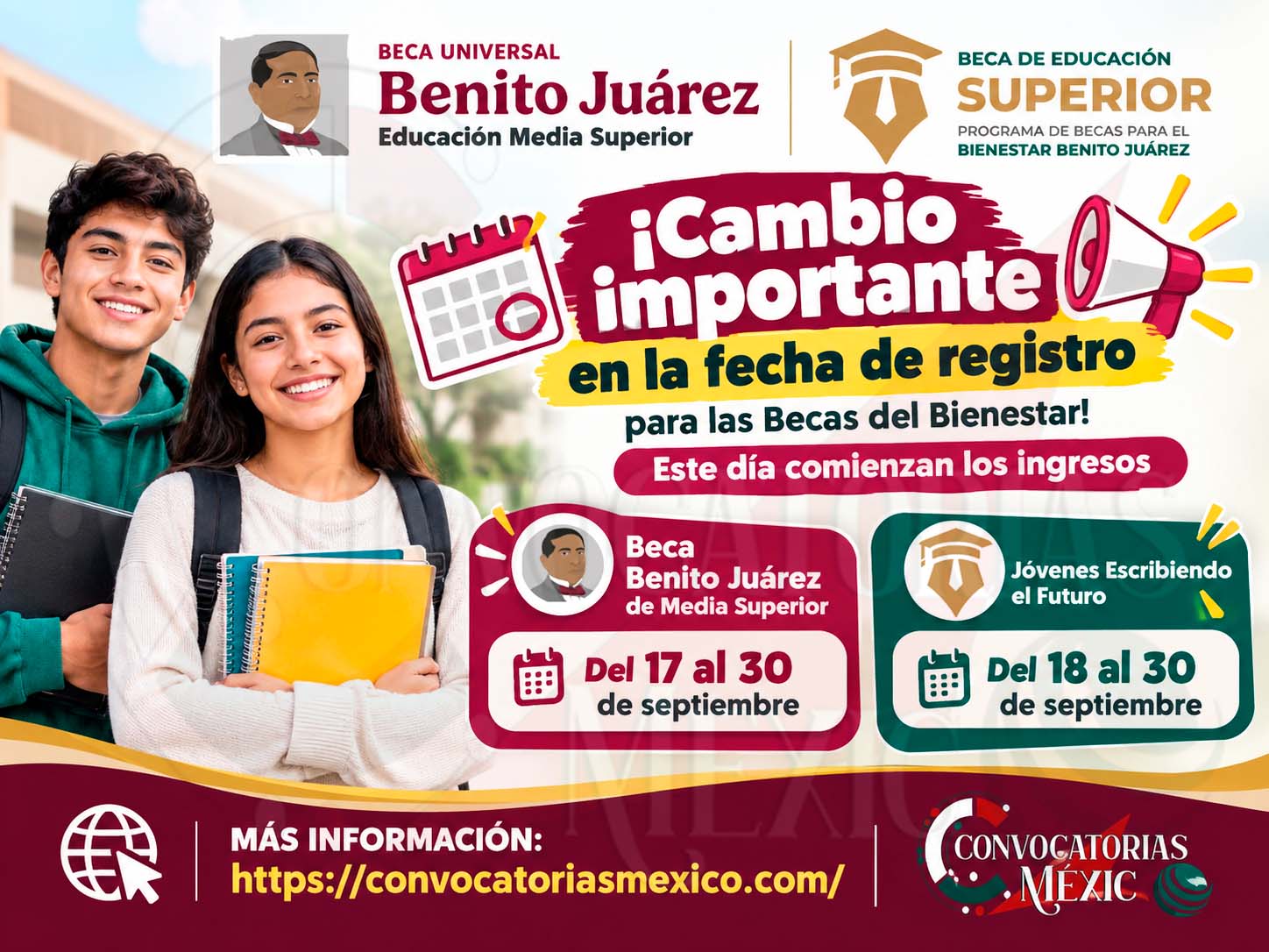 ¡Cambio importante en la fecha de registro para las Becas del Bienestar! Este día comienza los ingresos