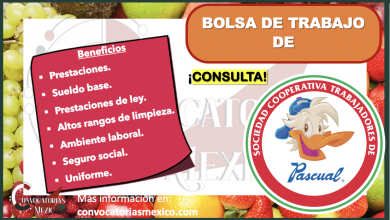 ¡Conoce las vacantes de PASCUAL! Disponibles en su bolsa de trabajo