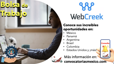 ¡Conoce más ofertas de trabajo! Consulta las oportunidades que “WebCreek” tiene para ti