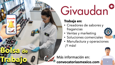 ¡Conoce tu próxima oportunidad! ¡Solo tienes que consultar la bolsa de trabajo de “Givaudan” y aplicar a una de sus vacantes disponibles!