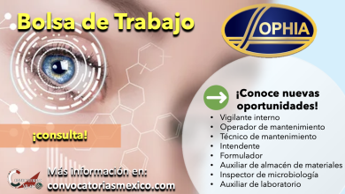 ¡Consigue empleo! Conoce las oportunidades que “Laboratorios SOPHIA” tiene disponibles en su bolsa de trabajo