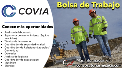 Trabajadores y especialistas industriales colaborando en una planta moderna de Covia, destacando oportunidades de empleo formal y seguridad laboral en el sector de materiales.