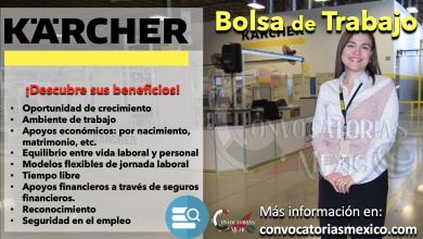 ¡Consulta ahora! Conoce la bolsa de trabajo de “KÄRCHER” y forma parte del equipo líder en tecnología de limpieza