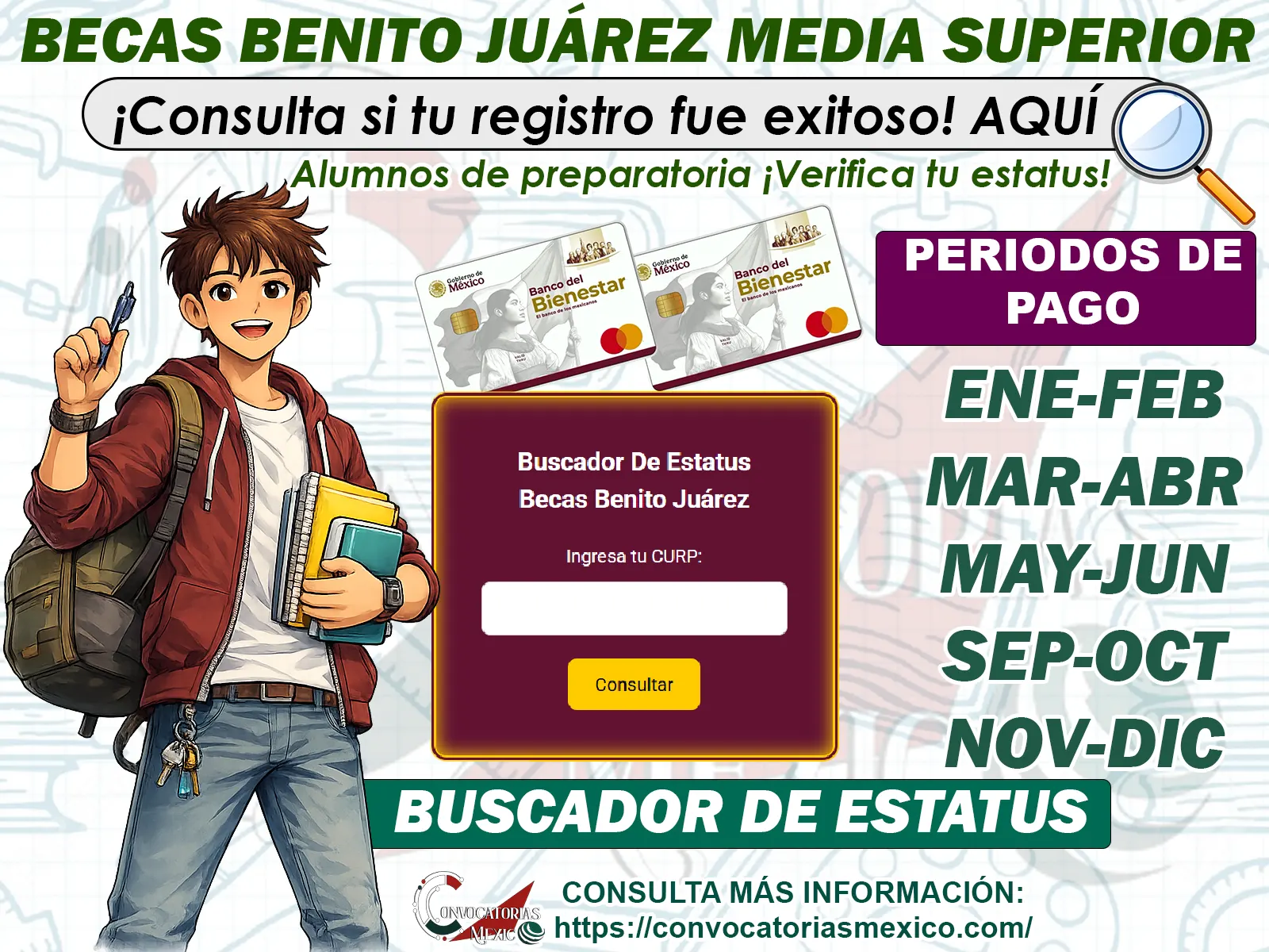 ¡Consulta si tu registro fue realizado de manera exitosa! Beca Benito Juárez Educación Media Superior