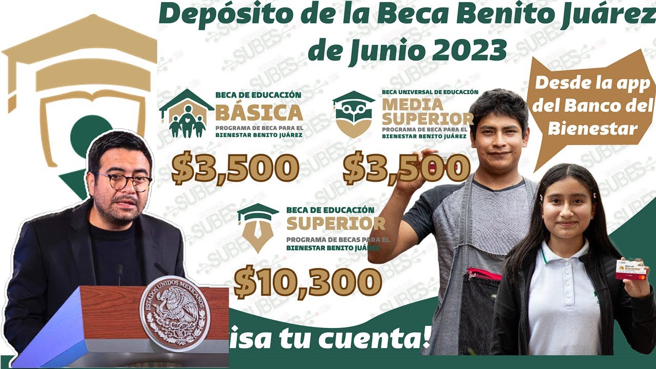 ¡Consulta tu cuenta! Ya disponible el Depósito de la Beca Benito Juárez de Junio 2023