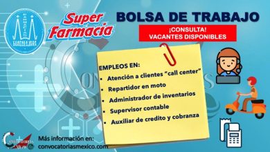 ¡EMPLEOS DESDE $18,000.00! CONSULTA LA BOLSA DE TRABAJO DE "FARMACIAS GUADALAJARA"