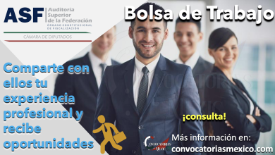 ¡ES TU MOMENTO! INGRESA AHORA A LA BOLSA DE TRABAJO DE LA “AUDITORÍA SUPERIOR DE LA FEDERACIÓN” Y COMPARTE CON ELLOS TU EXPERIENCIA PROFESIONAL