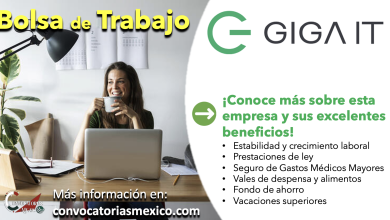 ¡Es hora! Sé el primero en conocer la bolsa de trabajo de “GIGA IT” y descubre las oportunidades laborales que tienen para ti