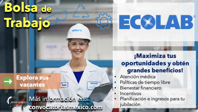 ¡Es tu oportunidad de seguir creciendo! Consulta la bolsa de trabajo de “Ecolab” y postúlate a una de sus vacantes disponibles