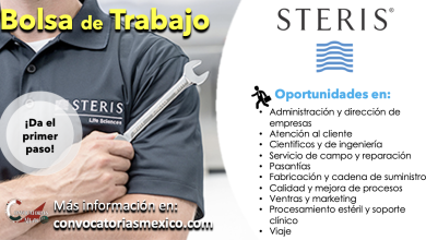 ¡Están buscando al mejor talento! Consulta la bolsa de trabajo de “STERIS” y postúlate a una de sus vacantes disponibles