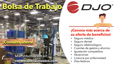 ¡Haz carrera con los mejores! Conoce la bolsa de trabajo de “DJO” y encuentra la mejor opción de empleo con ellos