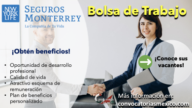¡Haz carrera en “Seguros Monterrey New York Life”! Consulta su bolsa de trabajo y forma parte de un increíble equipo