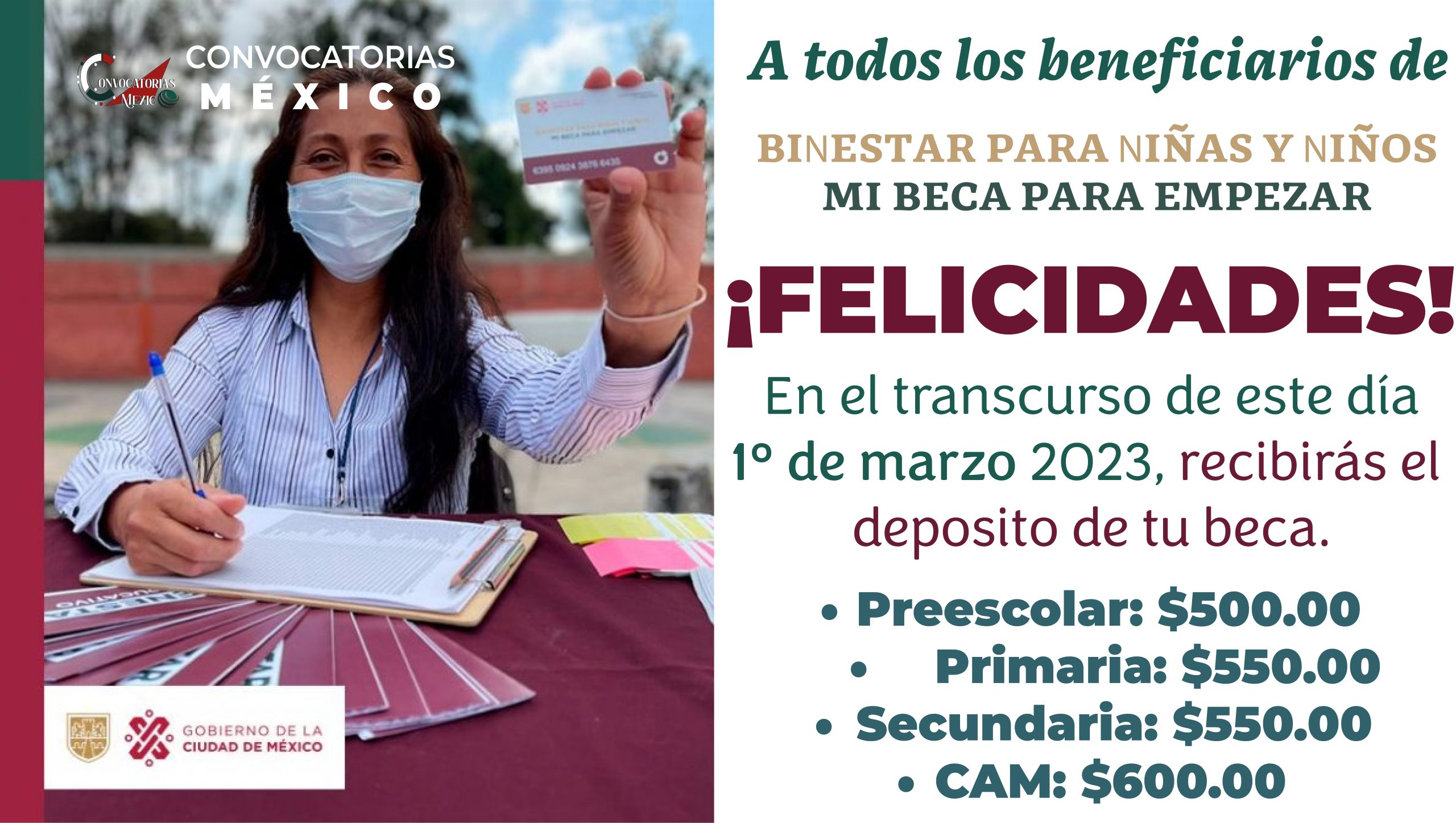 En Marzo Beca Bienestar para Niñas y Niños Educación Básica. ¡INICIAN PAGOS!