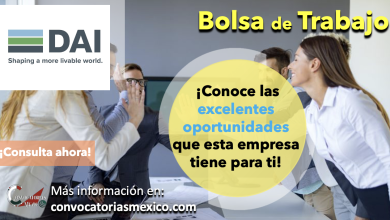 ¡Increíbles ofertas laborales! Consulta la bolsa de trabajo de “DAI” y súmate a su excelente equipo de profesionales