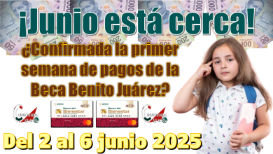 ¡Junio está cerca!...¿Confirmada la primer semana de pagos de la Beca Benito Juárez? | Del 2 al 6 de junio 2025