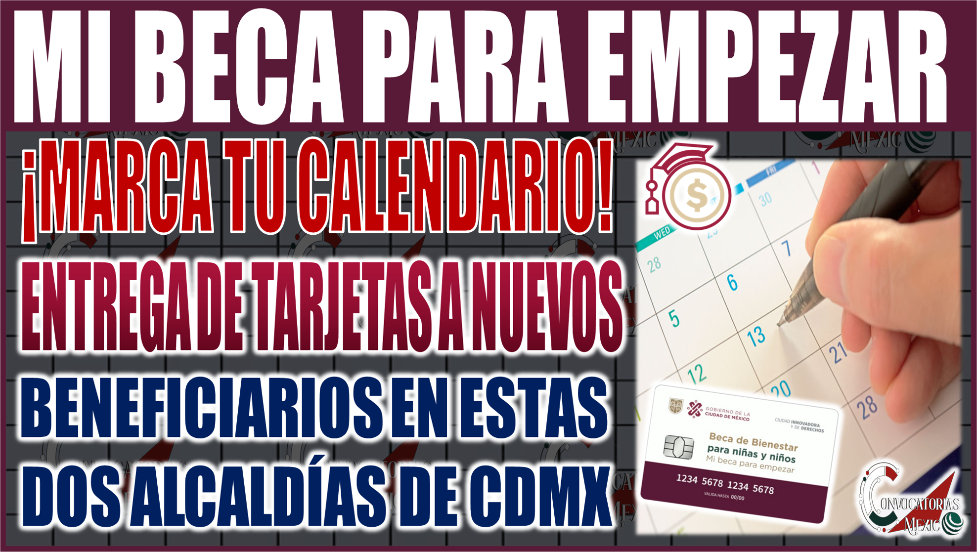 ¡Marca tu calendario! Entrega de tarjetas de "Mi Beca para Empezar" en estas dos alcaldías de CDMX en septiembre