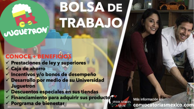 ¡NO BUSQUES MÁS! CONSULTA LA BOLSA DE TRABAJO DE “JUGUETRON” Y CONOCE SUS BENEFICIOS