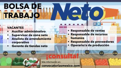 ¡NO BUSQUES MÁS! ENCUENTRA EMPLEO CONSULTANDO LA BOLSA DE TRABAJO DE “TIENDAS NETO”