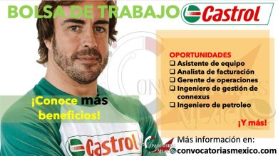 ¡NO PIERDAS EL TIEMPO Y CONSULTA LAS OFERTAS DE EMPLEO DE “CASTROL”!