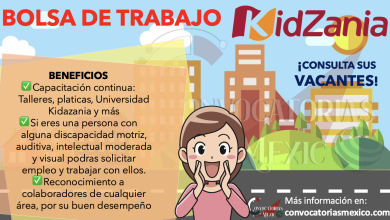 ¡NO PIERDAS ESTA OPORTUNIDAD! SÉ EL PRIMERO EN CONSULTAR LA BOLSA DE EMPLEO DE “KIDZANIA”