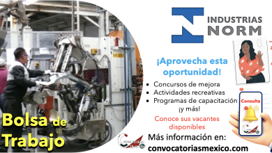 ¡No desaproveches la oportunidad de unirte al equipo de “Industrias NORM”! Conoce sus vacantes disponibles