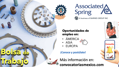 ¡No esperes más y entérate de las oportunidades que “Associated Spring” tiene disponibles! ¡Consulta ahora!