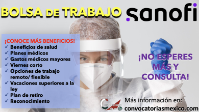 ¡OPORTUNIDADES QUE NO TE PUEDES PERDER! CONSULTA LA BOLSA DE TRABAJO DE “SANOFI” Y CONSTRUYE UNA CARRERA CON ELLOS