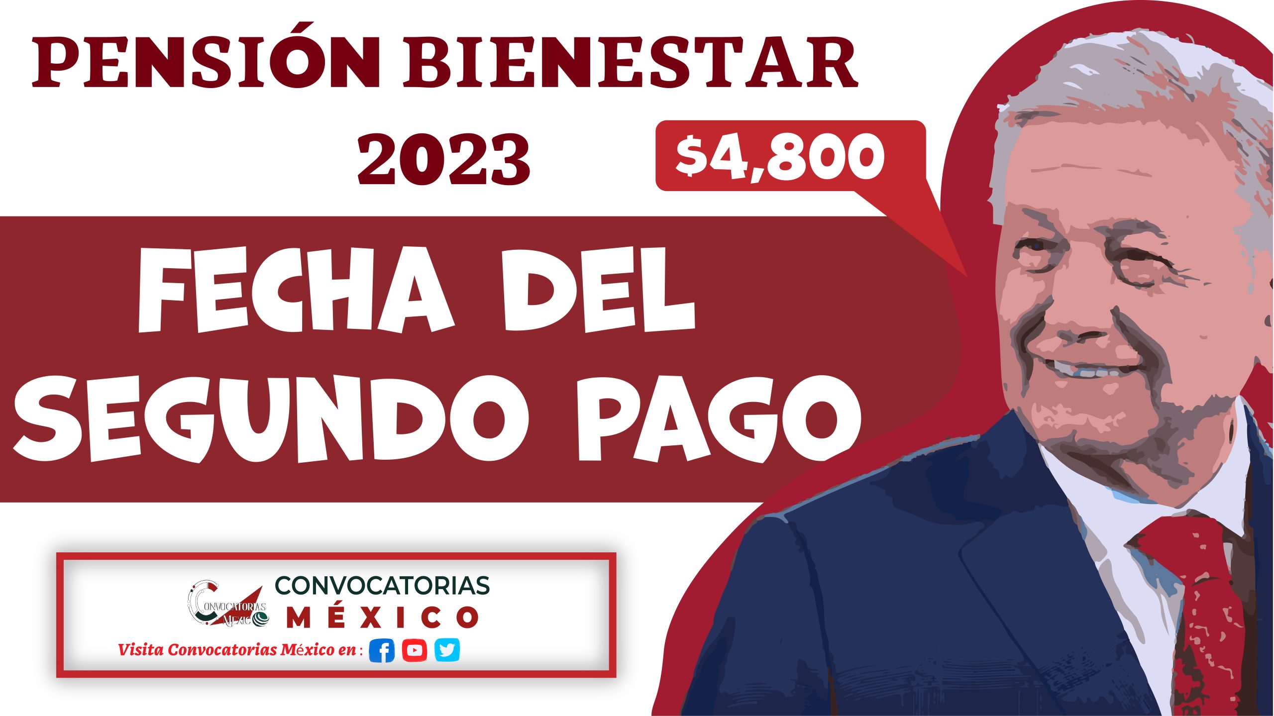 Pensión para el Bienestar de las Personas Adultas Mayores 2023 ¡PREPARATE! Tu pago de $4,800 está ce